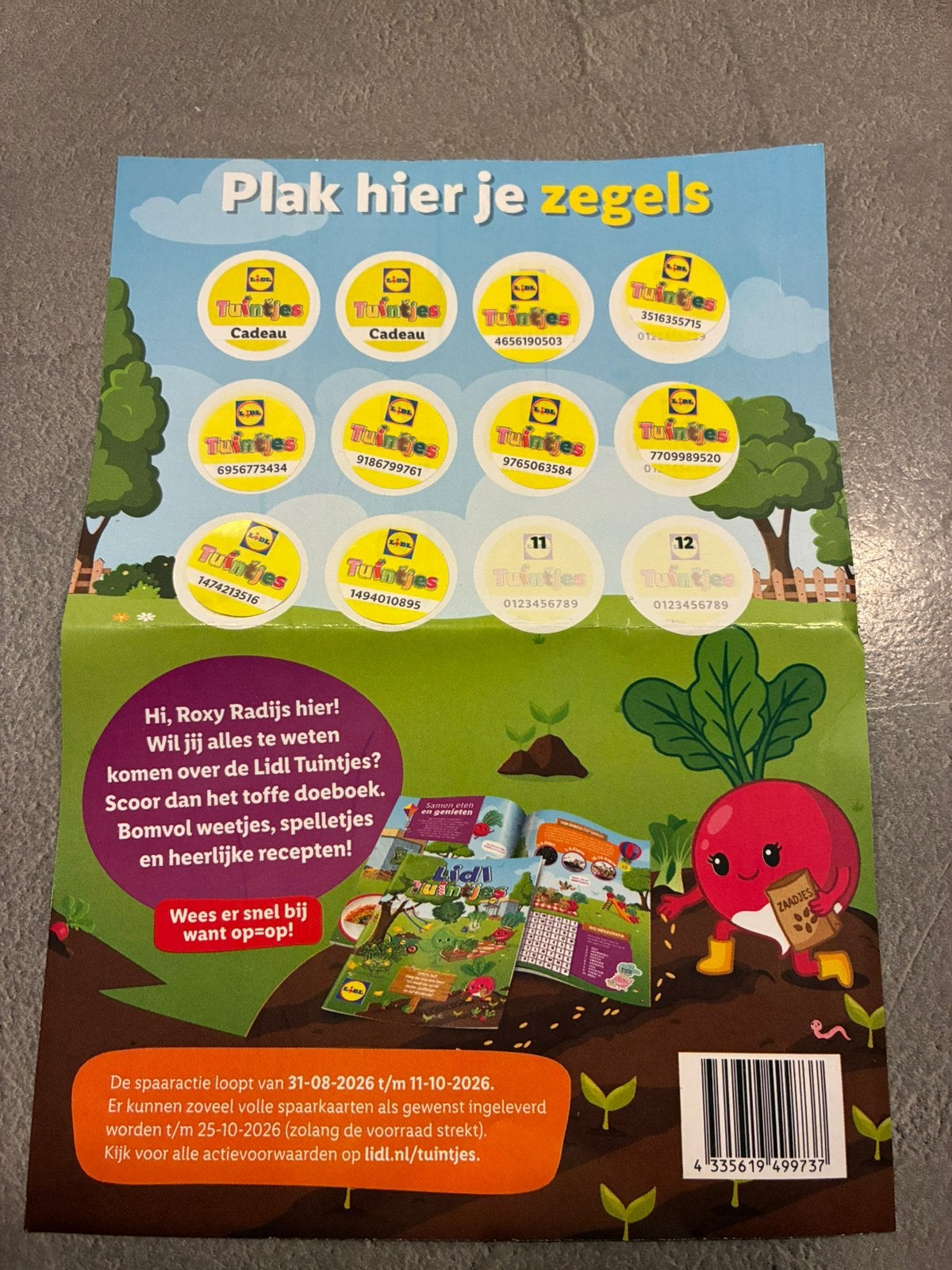 Lidl tuintjes zegels 10 stuks, Ophalen of Verzenden, Winkel, Super of Benzinepomp, Zegels, Bonnen of Punten