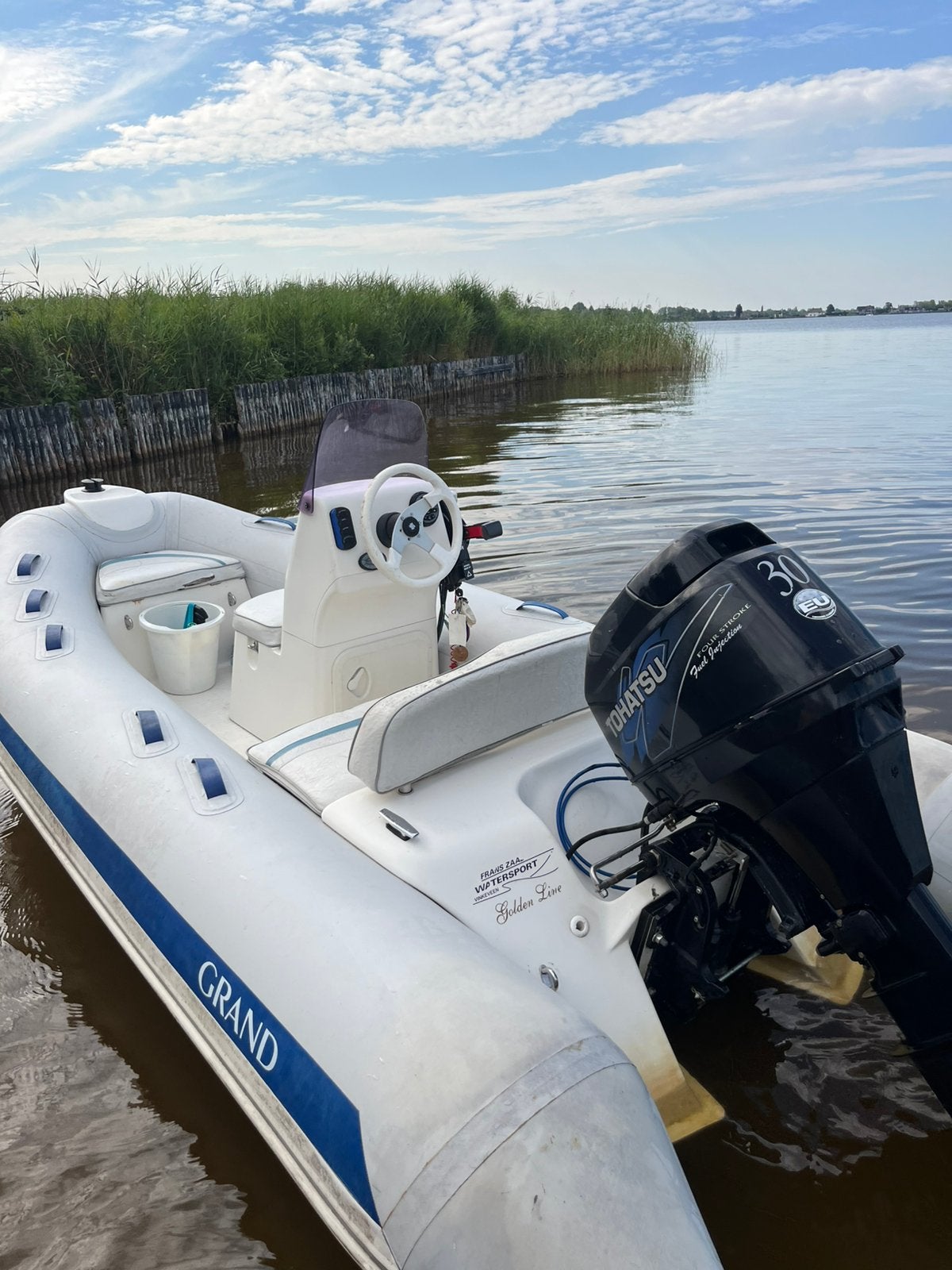 Goldenline RIB met Tohatsu 30 PK + trailer, Ophalen, Gebruikt, Grand, 30 pk