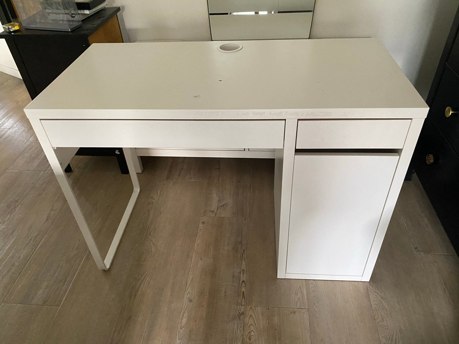 IKEA Micke bureau wit - 105x50 cm, Ophalen, Gebruikt, Met lades, IKEA