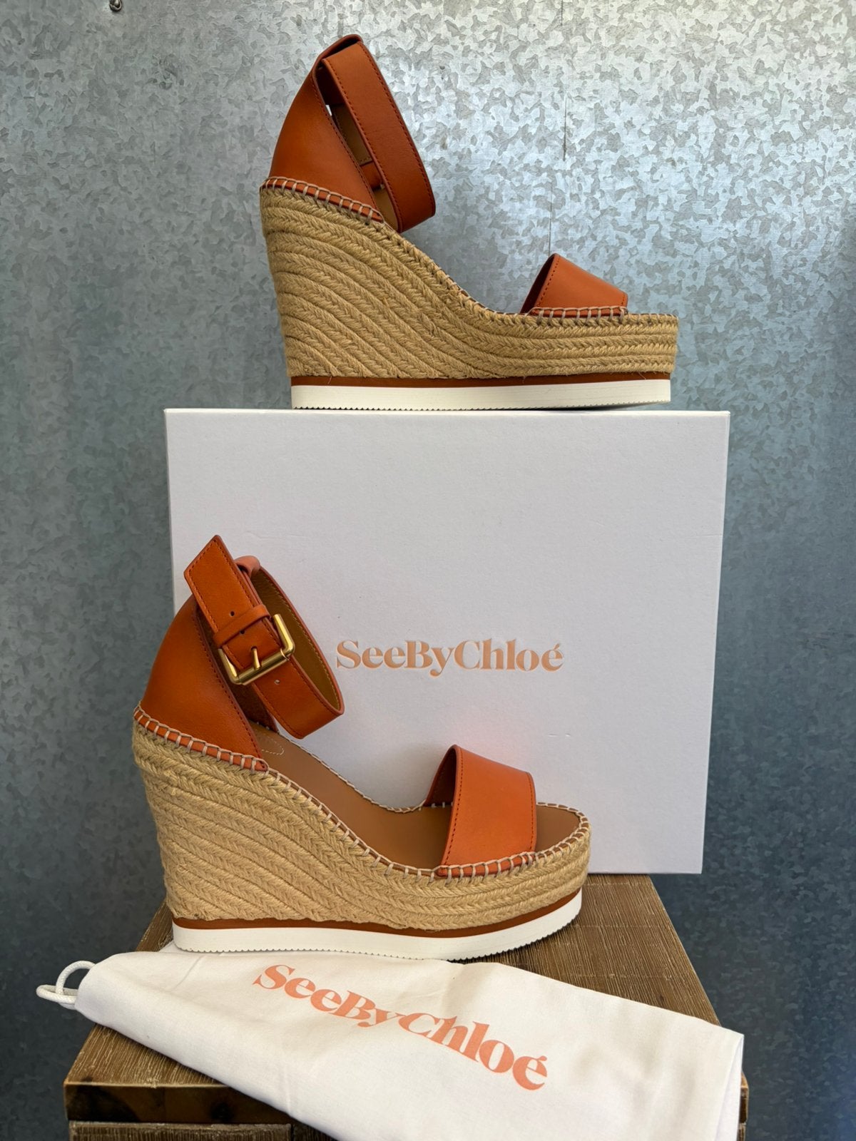 See by Chloe wedges heels 41, Kleding | Dames, Ophalen of Verzenden, Zo goed als nieuw, Bruin
