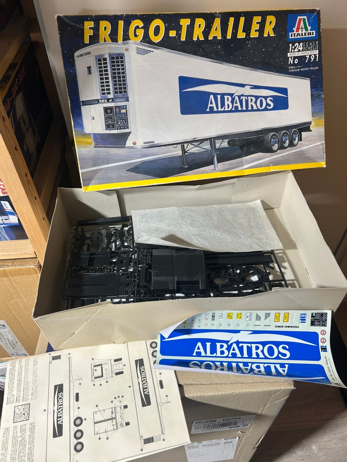 Italeri 791 frigo-trailer albatros, Italeri, Groter dan 1:32, Ophalen of Verzenden, Zo goed als nieuw