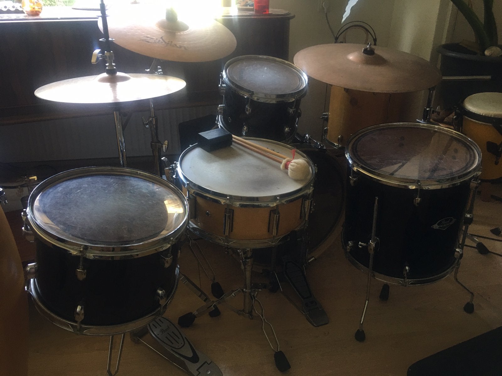 Jazz Drumkit Pearl Export Compleet, Muziek en Instrumenten, Drumstellen en Slagwerk, Ophalen, Gebruikt, Pearl