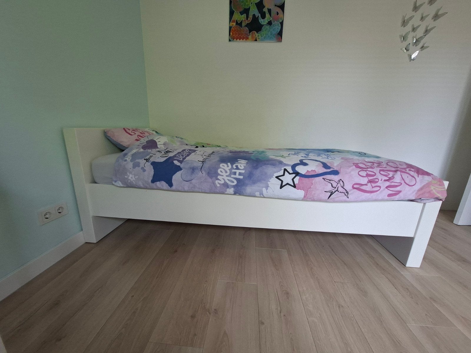 Mooi Alaska eenpersoonsbed 90x200 cm, Ophalen, Gebruikt, 90 cm, Eenpersoons