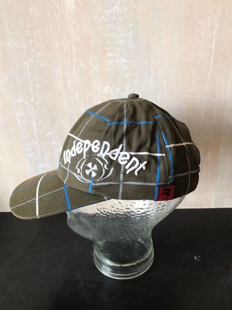 Independent pet cap legergroen met ruit, Ophalen of Verzenden, Zo goed als nieuw, One size fits all, Pet