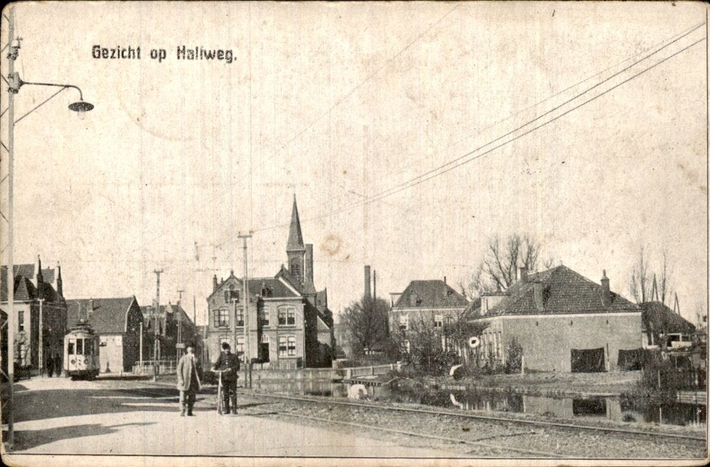 Polanen - Halweg - Gezicht, Ophalen of Verzenden, Voor 1920, Gelopen, Noord-Holland
