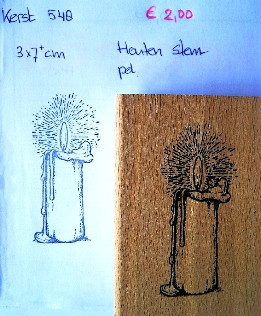 Kerst 548 Houten stempel, Hobby en Vrije tijd, Ophalen of Verzenden, Gebruikt, Houten stempel