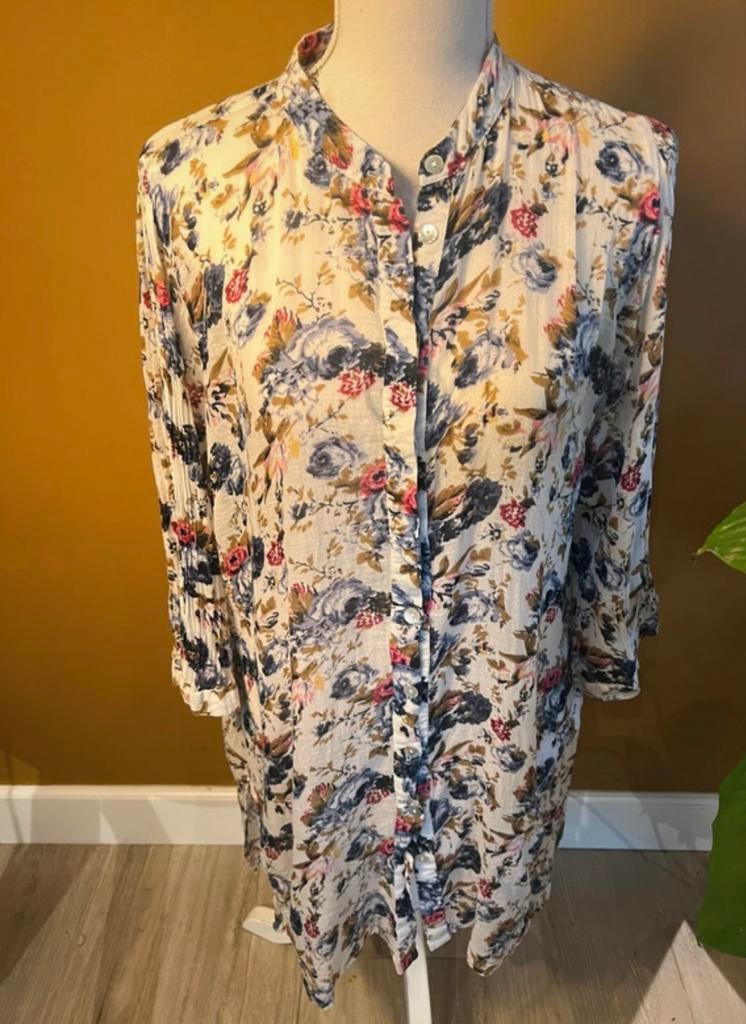 DNY Zomerjurk Maat L - Bloemenprint, Kleding | Dames, Jurken, Gedragen, Maat 42/44 (L), Overige kleuren, Ophalen of Verzenden
