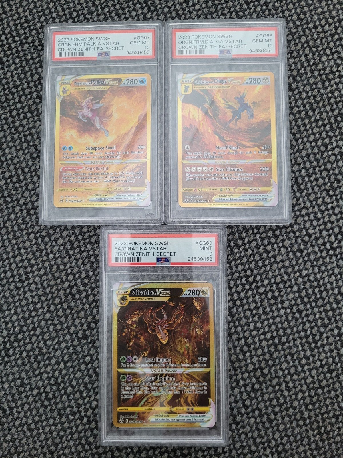 Pokémon Crown Zenith VSTAR PSA Graded Kaarten Set, Hobby en Vrije tijd, Ophalen of Verzenden