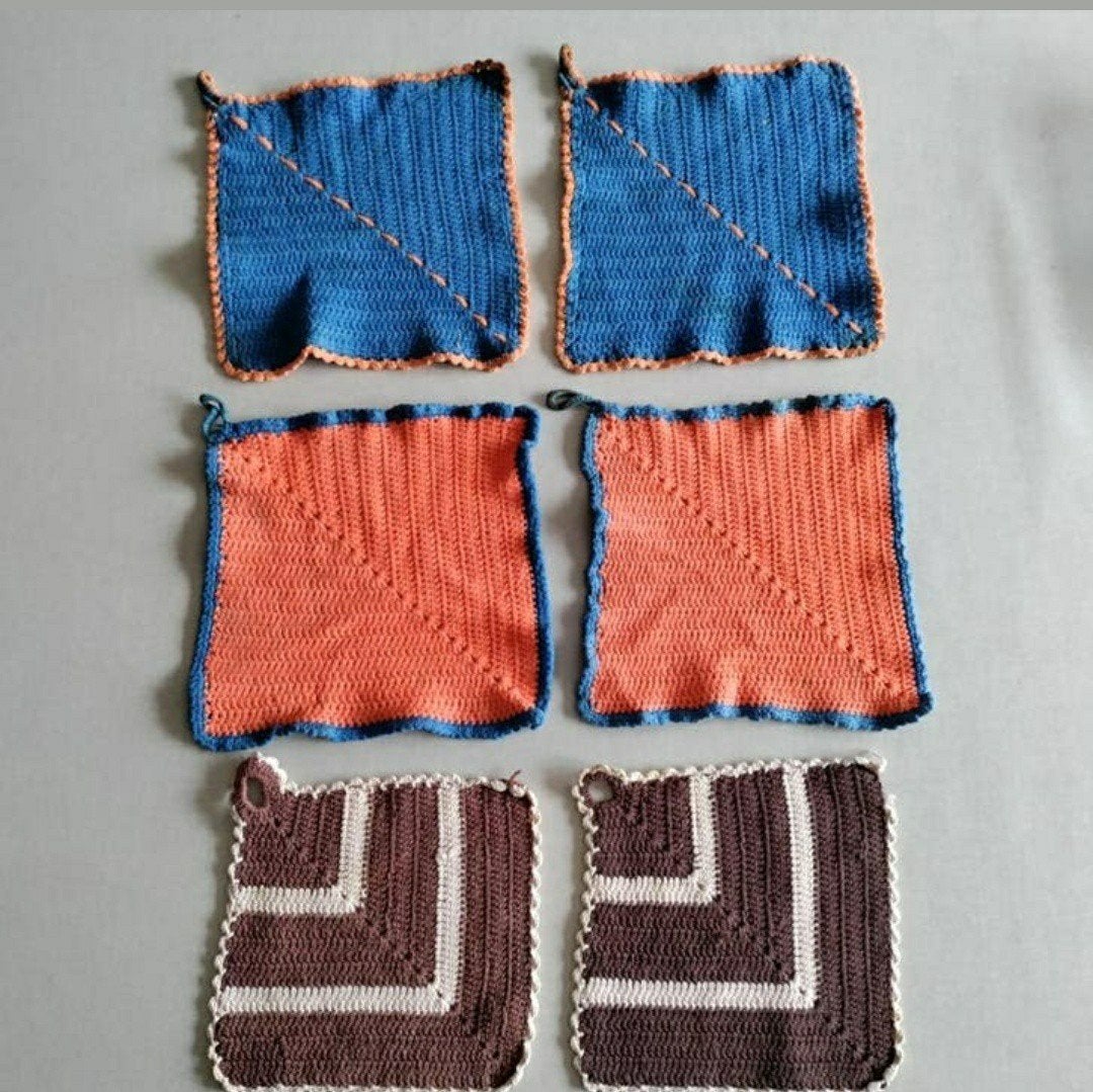 Pannenlappen,nostalgie,grootmoeder,katoen,handgemaakt,oma, Ophalen of Verzenden, Huis en Inrichting
