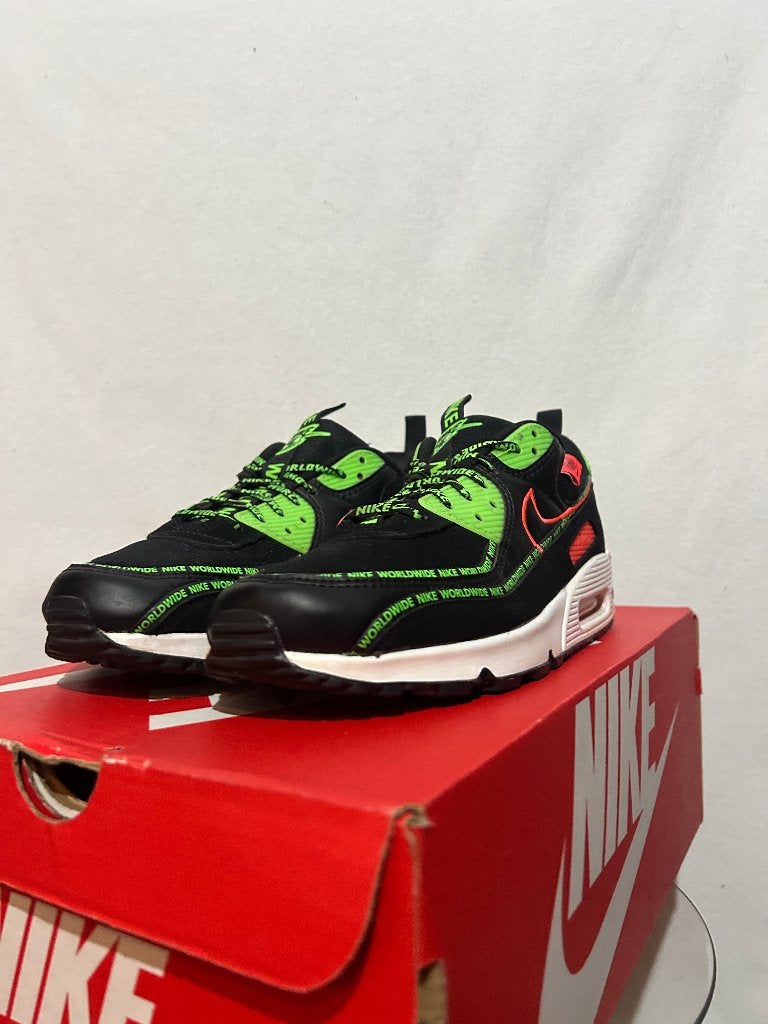 ALS NIEUW! Maat 43 - Nike Air Max 90 Worldwide Pack Black, Verzenden, Zwart, Nike, Zo goed als nieuw
