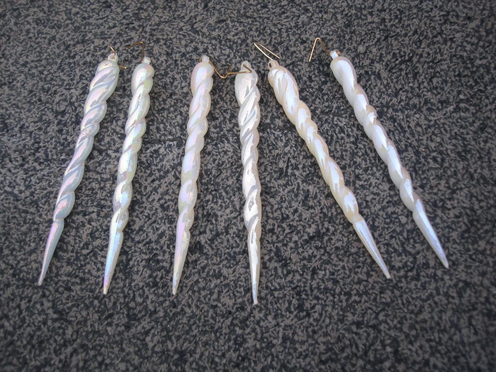 Set van 6 ijspegels voor in de kerstboom, Ophalen of Verzenden, Zo goed als nieuw