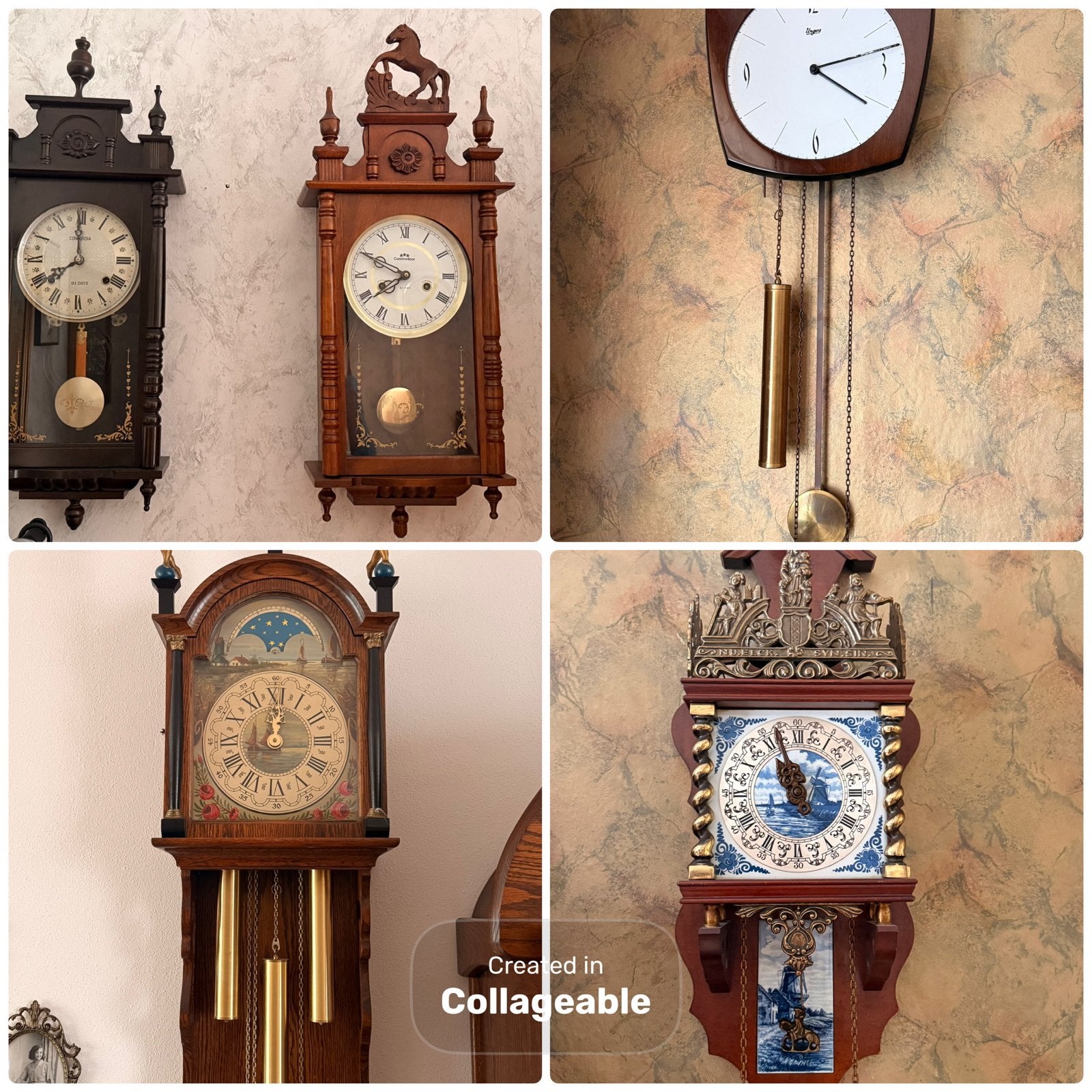 Diverse Klokken Collectie - Wandklokken en Staande Klok, Antiek en Kunst, Ophalen