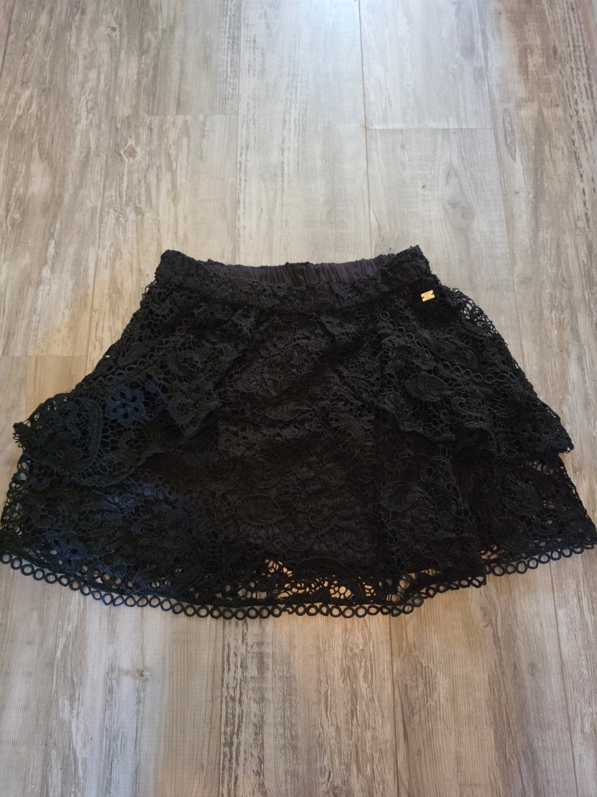 Nikkie by Kate Moss Zwart Kanten Rokje Maat 42, Zwart, Maat 42/44 (L), Ophalen of Verzenden, Zo goed als nieuw