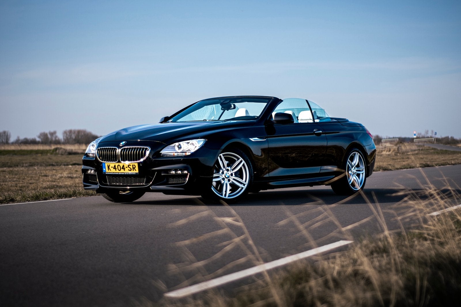 BMW 6-Serie 640I Cabrio Xdrive 3.0 Individual 2014 Zwart, Auto's, Automaat, 1885 kg, Cabriolet, Leder