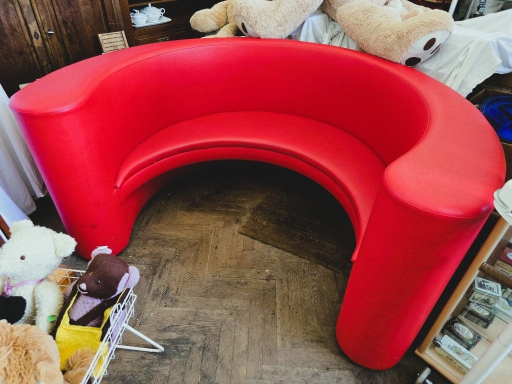Design bank halfrond, Ophalen, Overige materialen, Gebruikt, 125 cm of meer