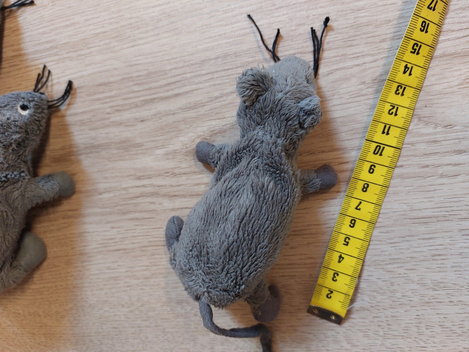 3x IKEA muis knuffeltje grijs gosig mus, Ophalen of Verzenden