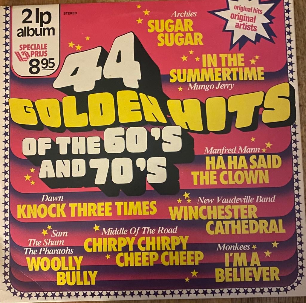 44 Golden Hits of the 60's and 70's dubbel LP, Ophalen of Verzenden, 1960 - 1969, Gebruikt, 12 inch