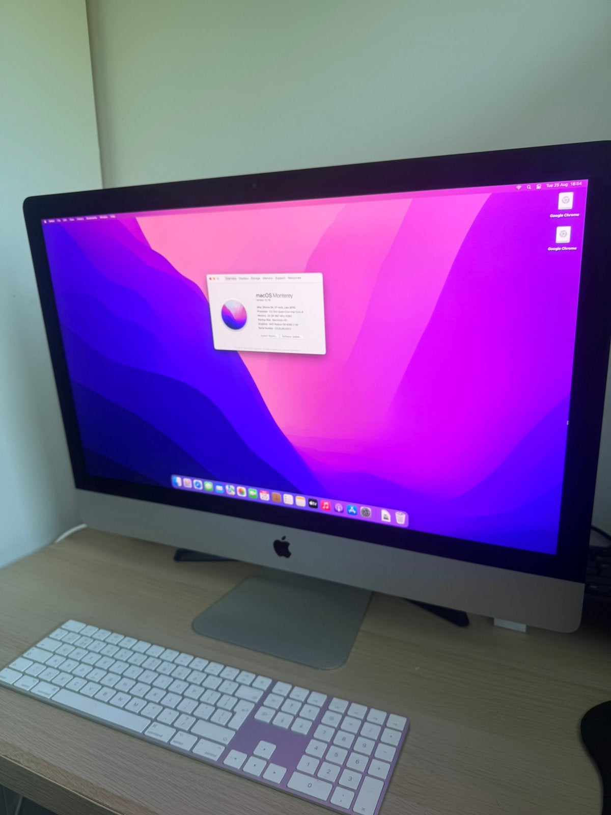 Apple iMac 27-inch Retina 5K, Computers en Software, Apple Desktops, Ophalen, Zo goed als nieuw, IMac, 3 tot 4 Ghz