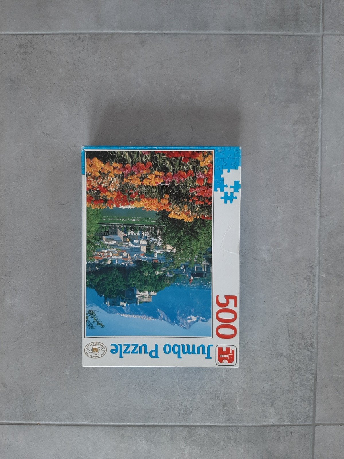 Jumbo Legpuzzel 500 stukjes - Berglandschap met bloemen, Ophalen, 500 t/m 1500 stukjes, Gebruikt, Legpuzzel
