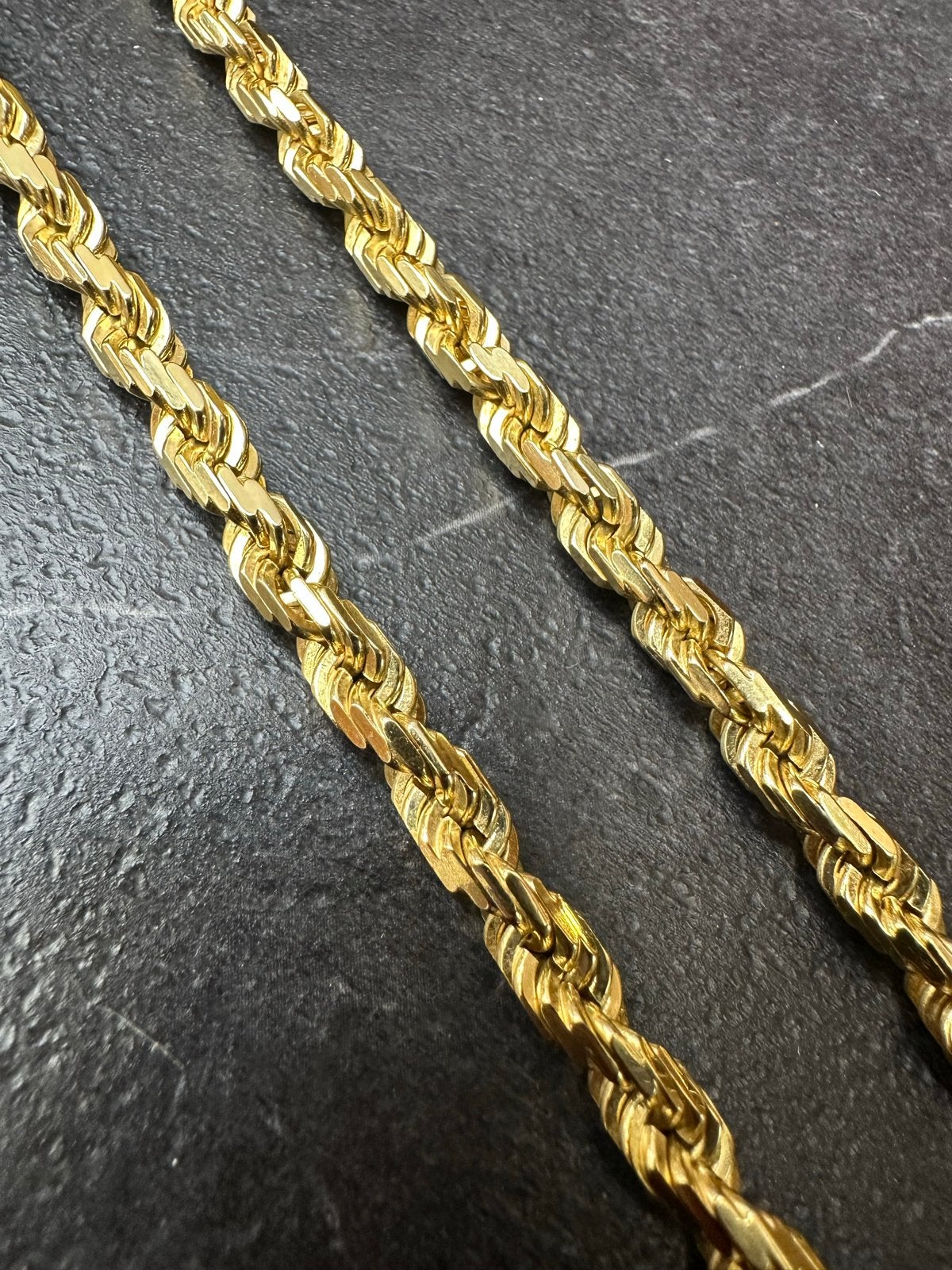 Massieve 18k Gouden Diamond Cut Rope Ketting 110 gram!, Ophalen of Verzenden, Zo goed als nieuw, Goud