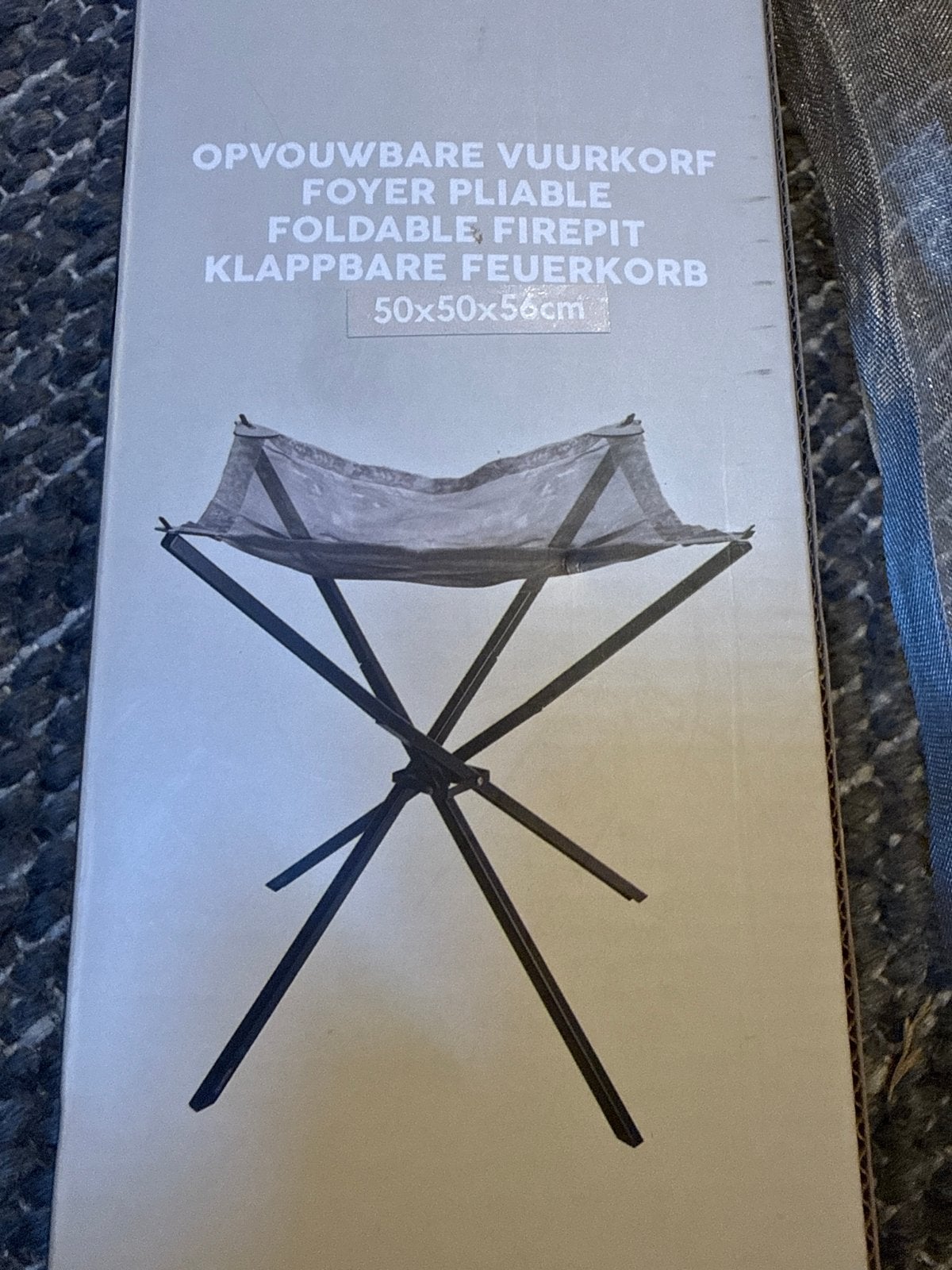 Gusta opvouwbare vuurkorf - ideaal voor camping, Ophalen of Verzenden, Zo goed als nieuw, Vuurkorf