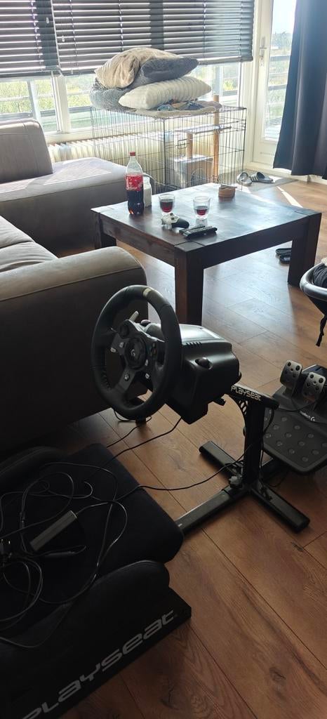 Playseat met Logitech G920 stuur en pedalen voor Xbox, Ophalen, Zo goed als nieuw