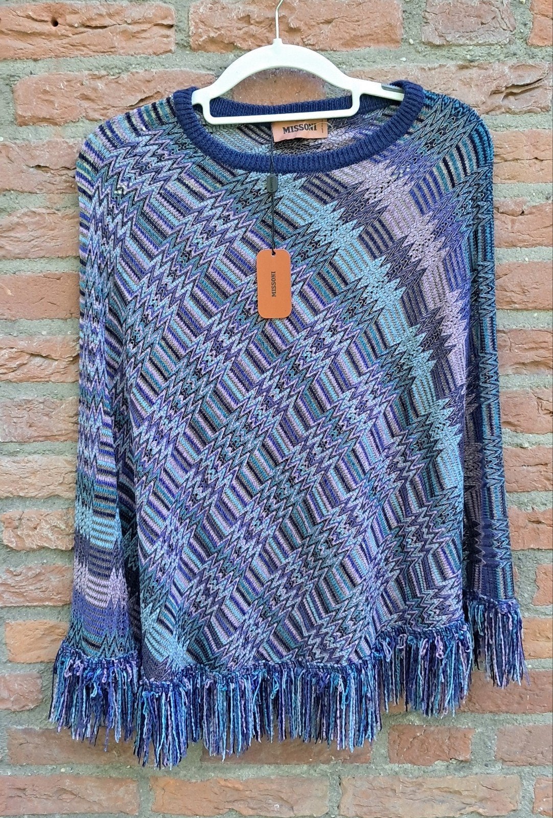 Missoni Poncho met franjes - Nieuw met kaartje, Missoni, Ophalen of Verzenden, Nieuw, Meerkleurig