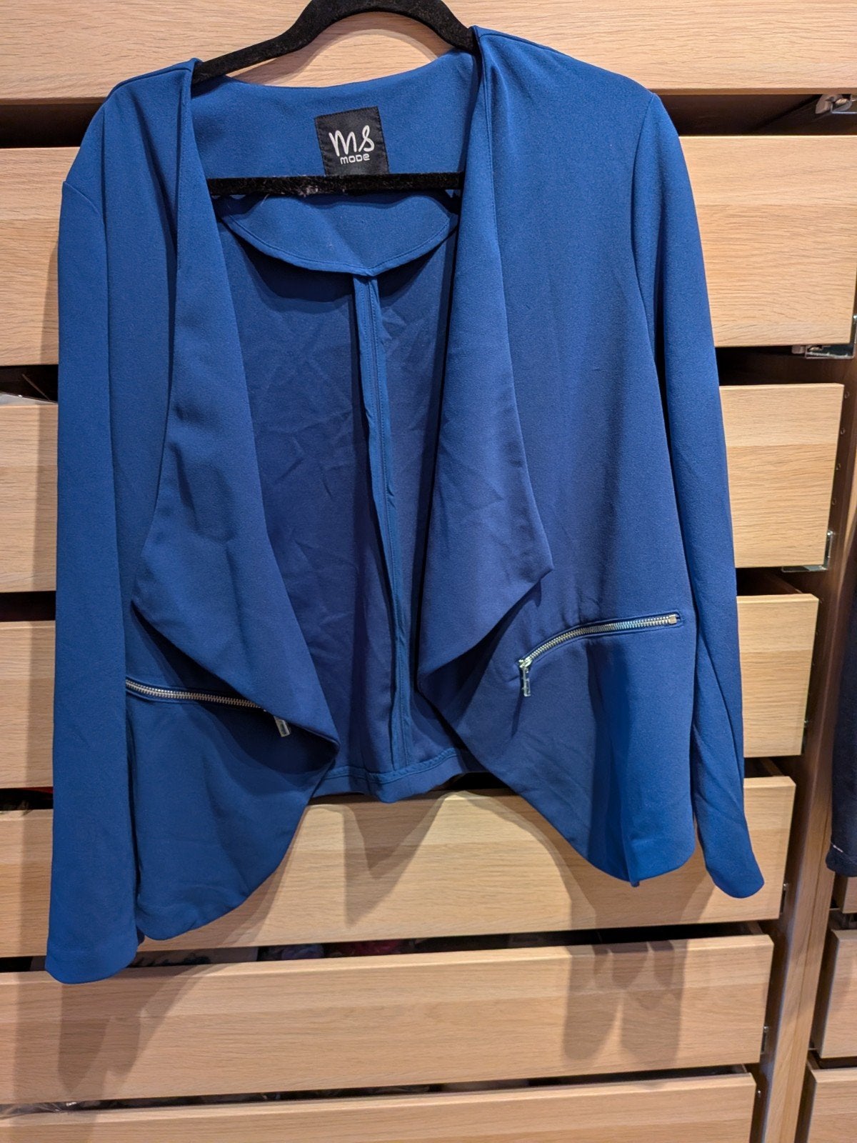MS Mode donker blauw Vest Maat 48, Ophalen of Verzenden, Zo goed als nieuw, Blauw, Trui of Vest