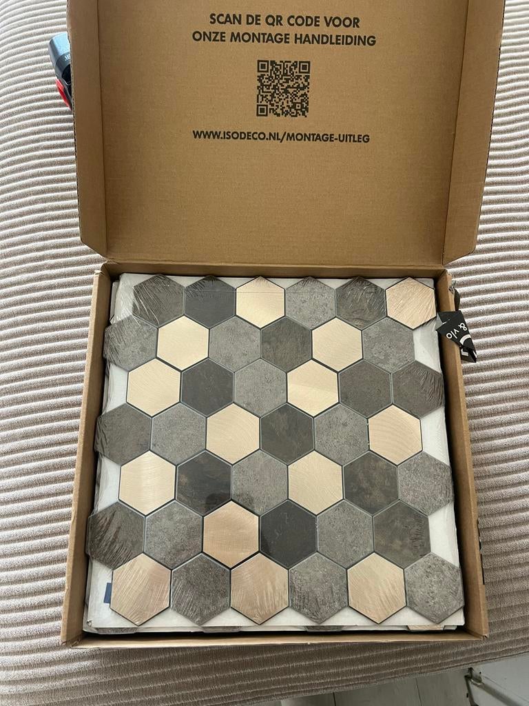 Iso deco tegeltjes 6 stuks in verpakking, Overige materialen, Wandtegels, Nieuw, Ophalen of Verzenden