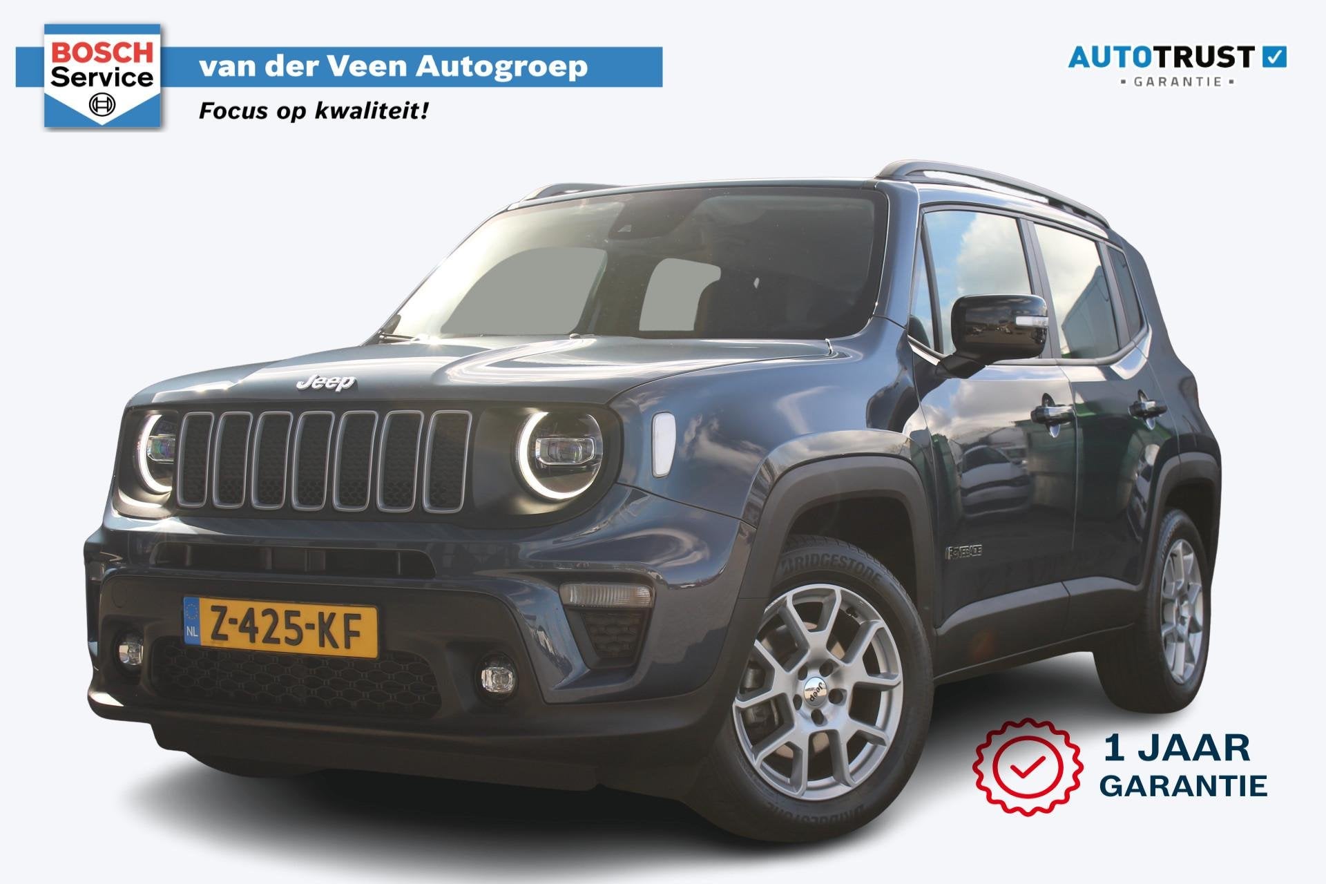 Jeep Renegade 1.5T e-Hybrid Altitude | Incl. 12 maanden | Ac, Stof, Gebruikt, 4 cilinders, Blauw