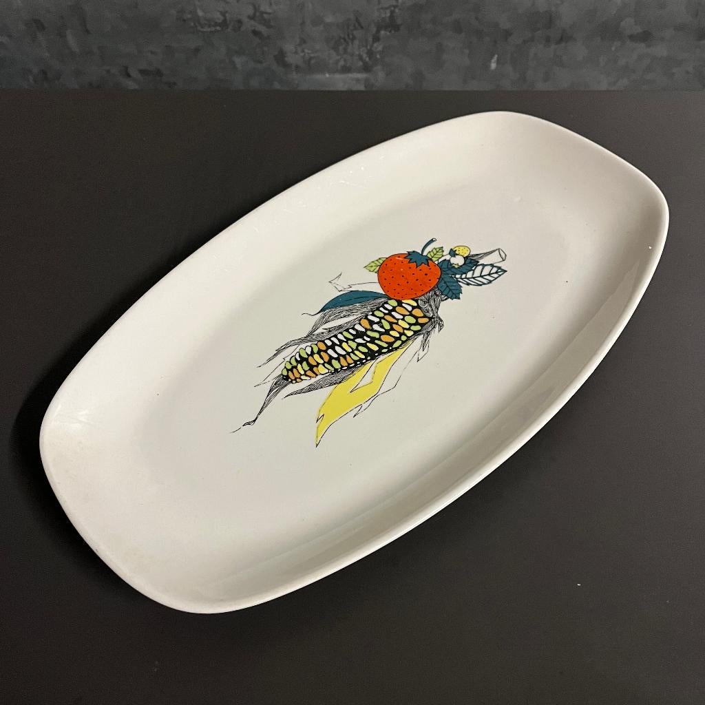 Jaren 50 60 vintage Villeroy & Boch schaal decor mais, Ophalen of Verzenden