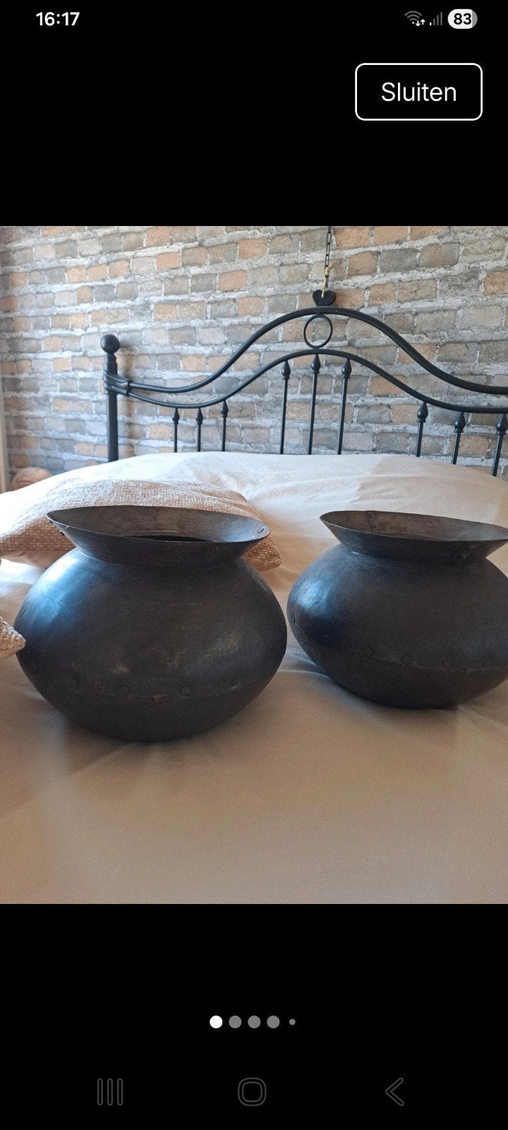 Metalen Nepalese water potten, Ophalen of Verzenden, Nieuw