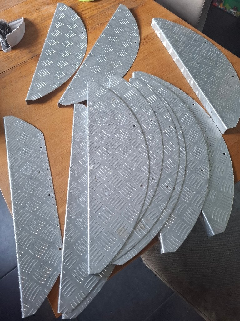 11 halve maan traptreden aluminium, Ophalen, Gebruikt, Trap, Minder dan 2 meter