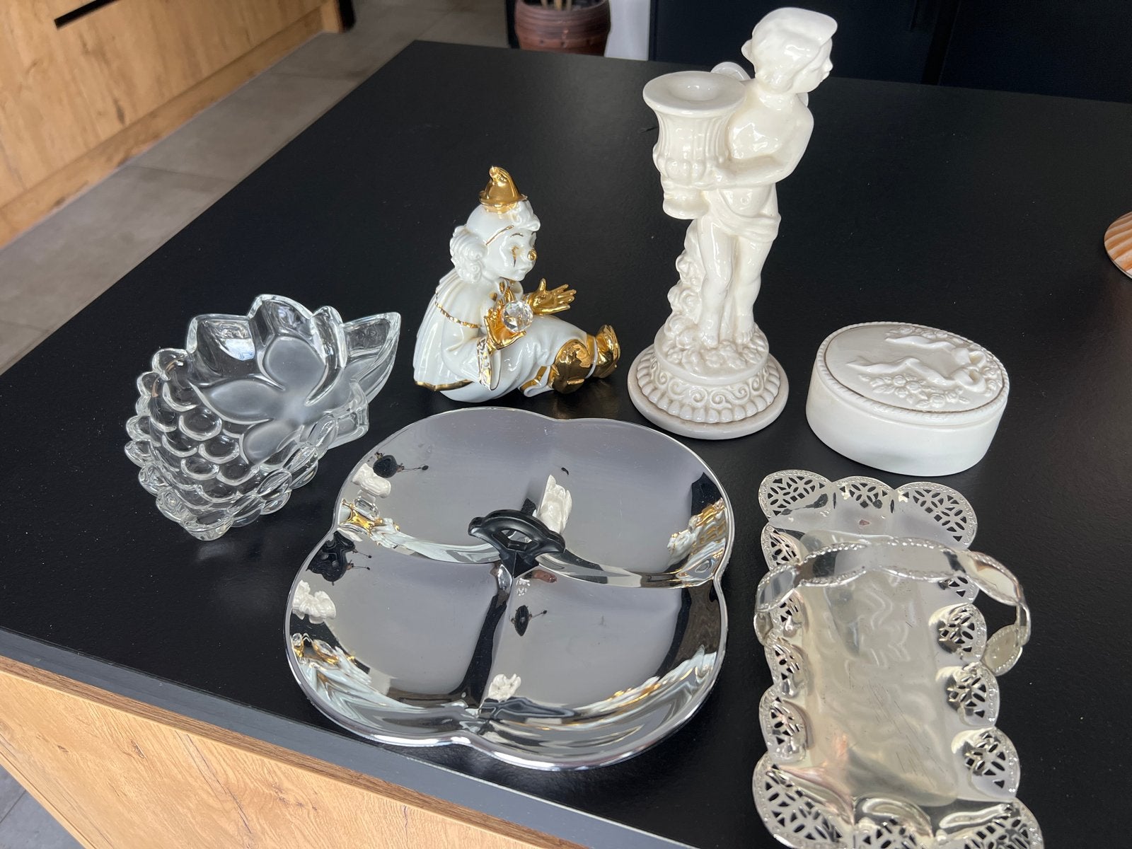 Diverse decoratieve items: beeldjes, schalen en doosje, Antiek en Kunst, Ophalen of Verzenden