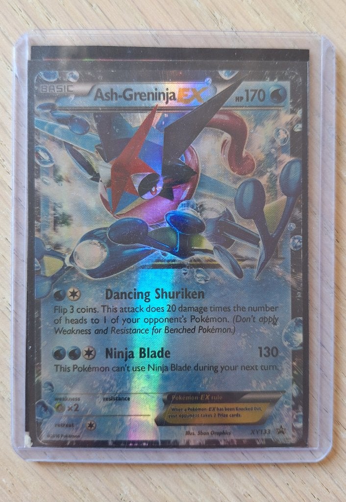 Pokemon Ash-Greninja-Ex #xy133, Ophalen, Zo goed als nieuw, Losse kaart, Foil