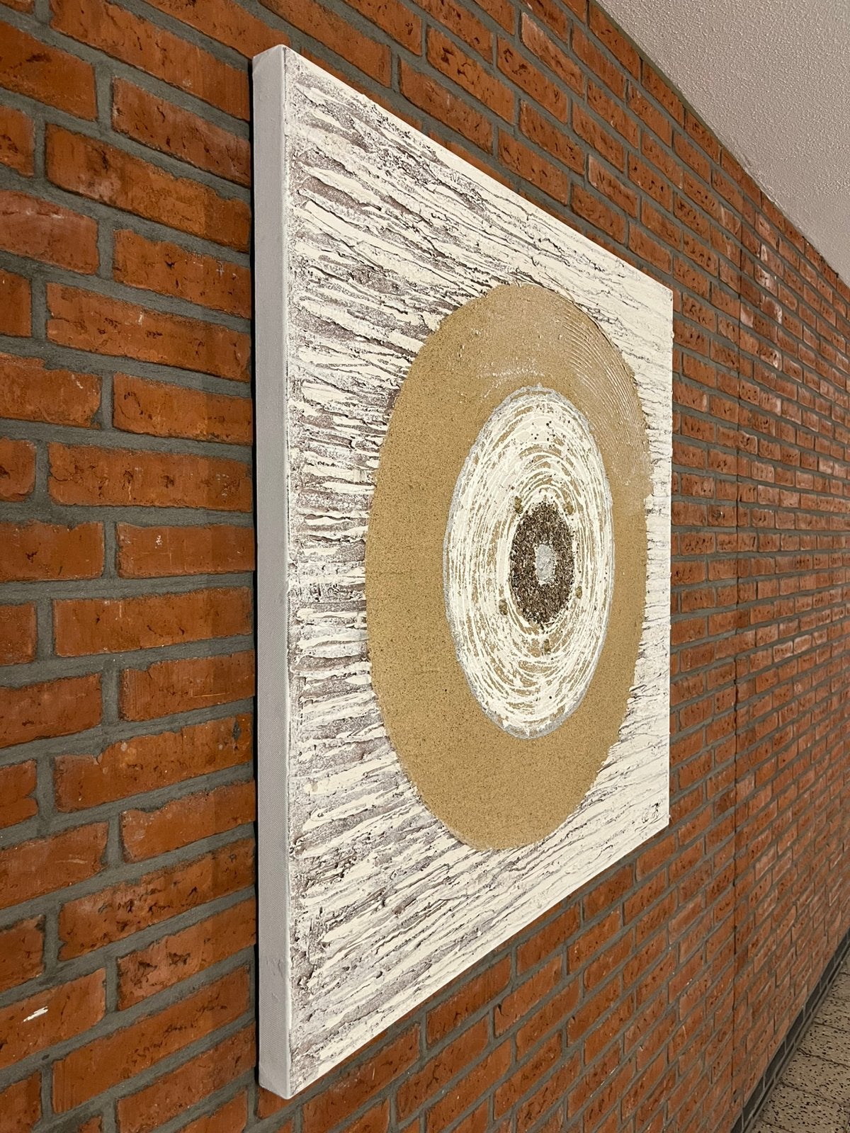 Goossens Schilderij Roque 100x100 cm Handgeschilderd Reliëf, Antiek en Kunst, Ophalen