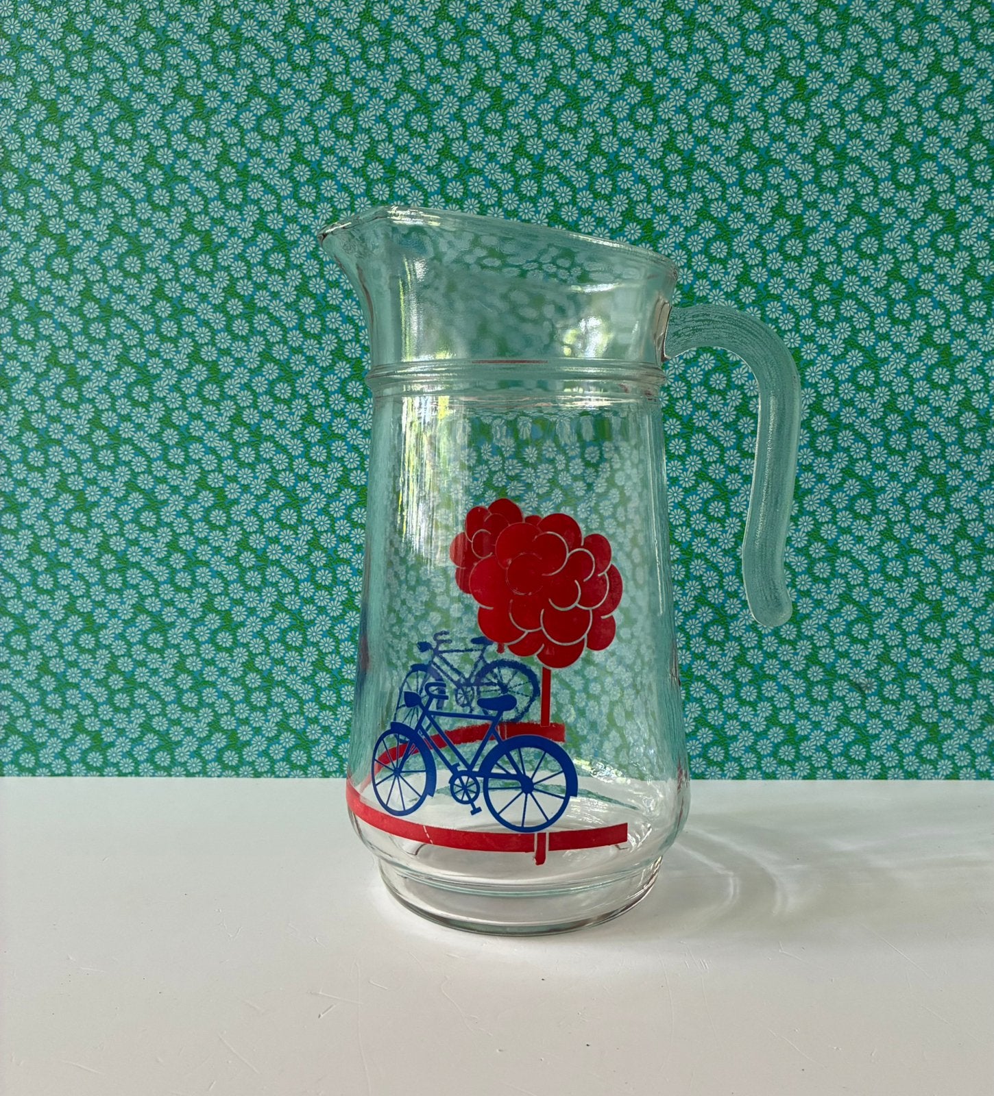Vintage 70’s limonade-sapkan met fietsen opdruk, Kan, Gebruikt, Vintage, Ophalen of Verzenden