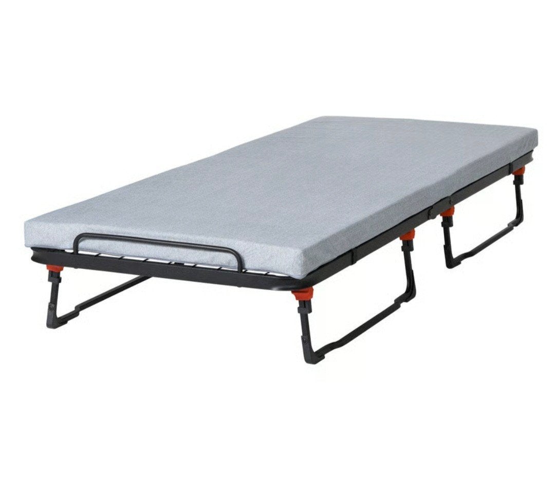 IKEA NORRUDEN logeerbed, Huis en Inrichting, Slaapkamer | Bedden, Ophalen, Eenpersoons, Zwart, 190 cm of minder