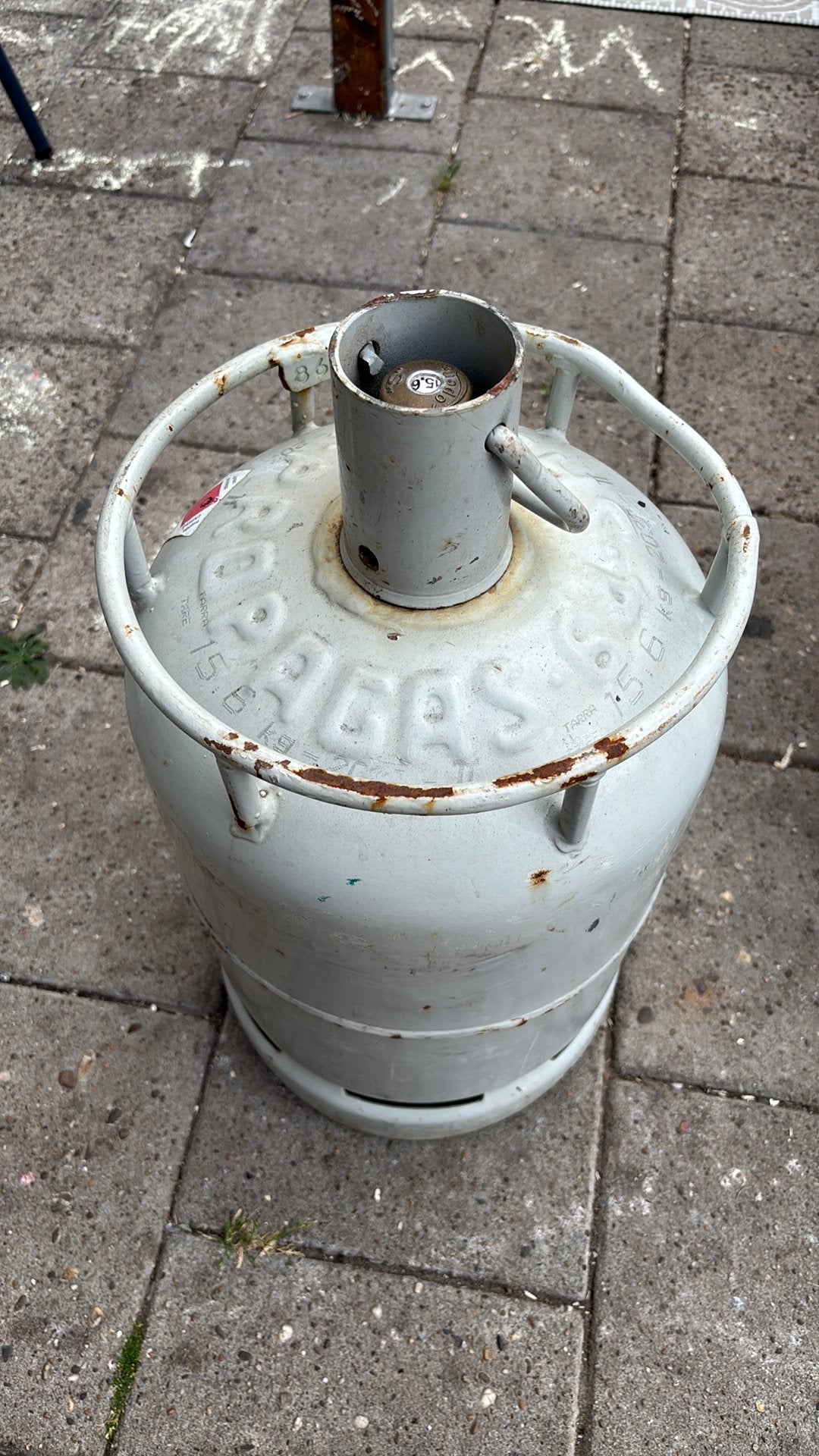 Gasfles, Ophalen, Gebruikt