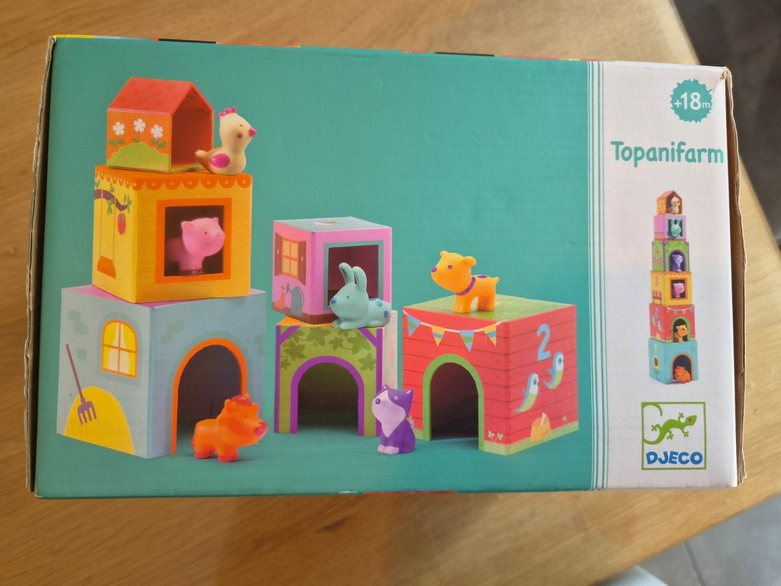Djeco Topanifarm stapelblokken met dierenfiguren, Ophalen, Gebruikt, Overige typen