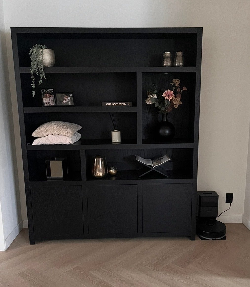Zen Lifestyle Diamond Buffetkast - Zwart Eiken (z.g.a.n.), Ophalen, 200 cm of meer, 150 tot 200 cm, Eikenhout