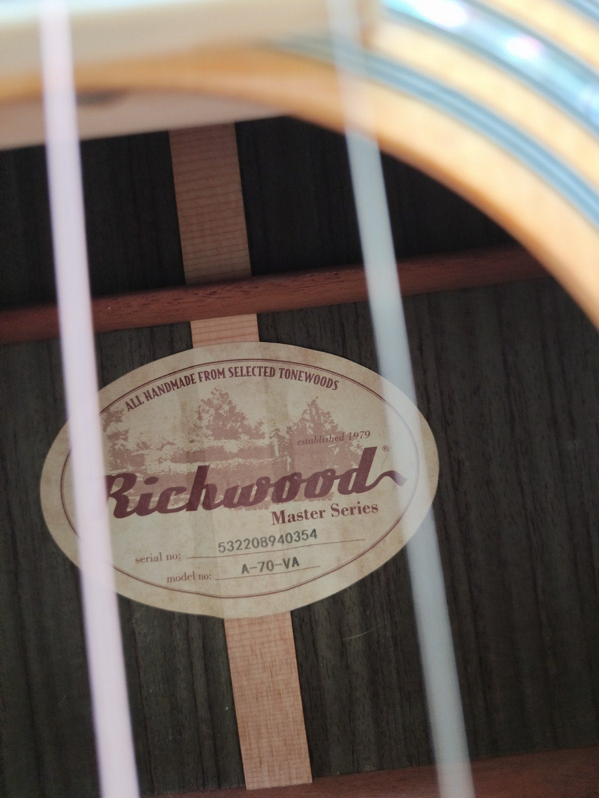 Richwood Master Series A-70-VA Western gitaar, Ophalen, Zo goed als nieuw, Western- of Steelstringgitaar