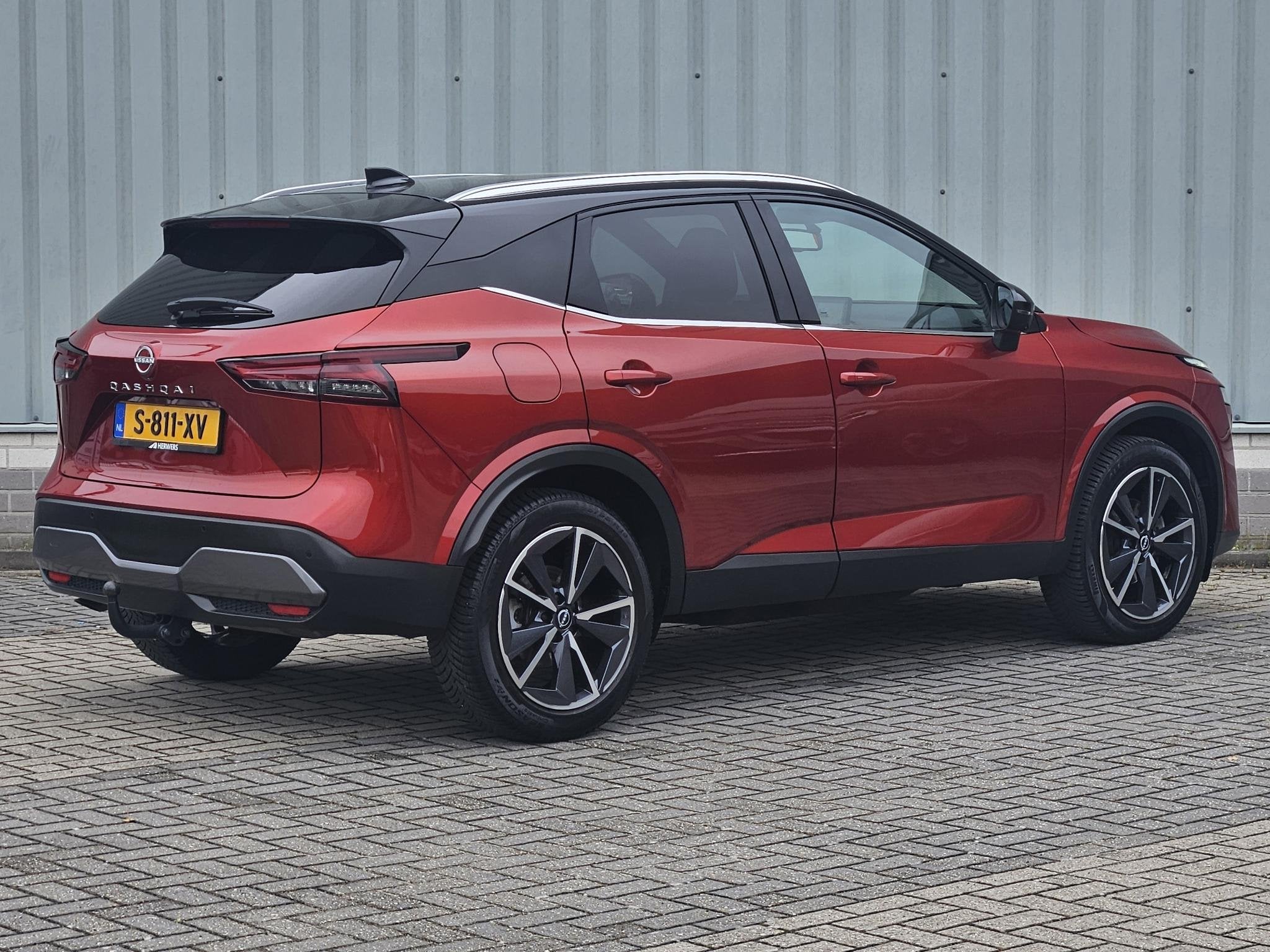 Nissan Qashqai 1.3 MHEV Tekna / Trekhaak 1800KG / Adaptief C, Auto's, Euro 6, Leder en Stof, Origineel Nederlands, Qashqai