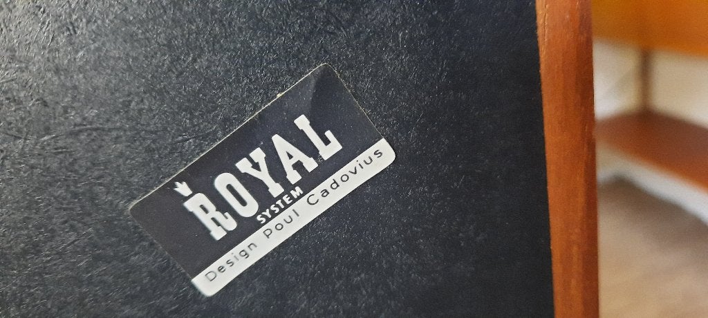 Royal system,  Poul Cadovius, teakhout, vintage midcentury, Huis en Inrichting, Kasten | Wandmeubels, Ophalen, Gebruikt, 200 cm of meer