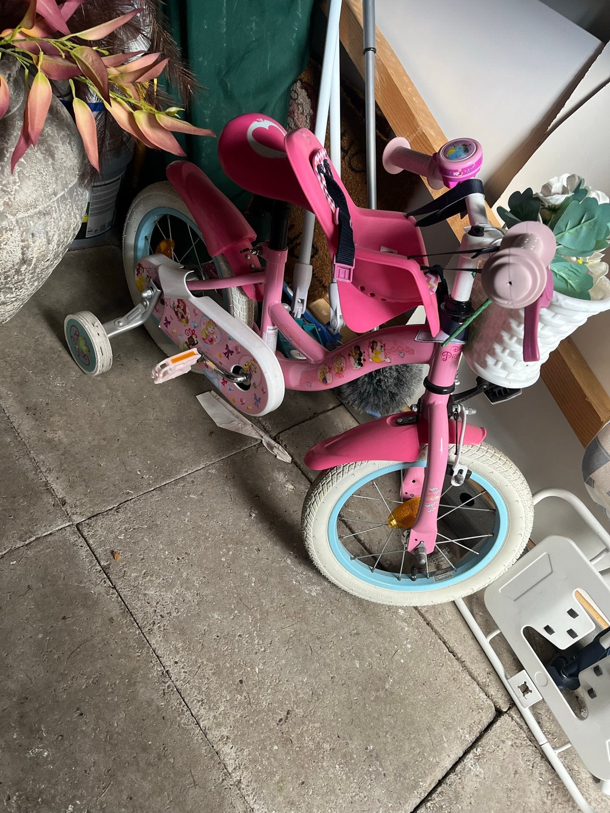 12 inch prinsessen fietsje in zeer goede staat, Ophalen, Zo goed als nieuw, Minder dan 16 inch, Zijwieltjes