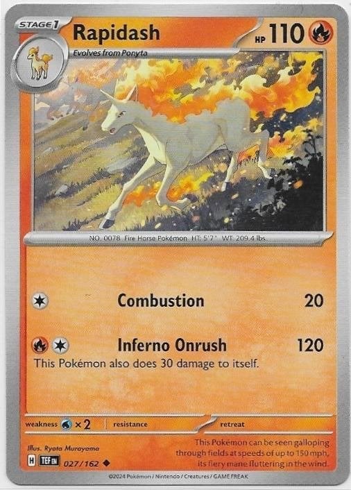 Temporal Forces,  Rapidash [uncommon] 27/162, Verzenden, Nieuw, Losse kaart