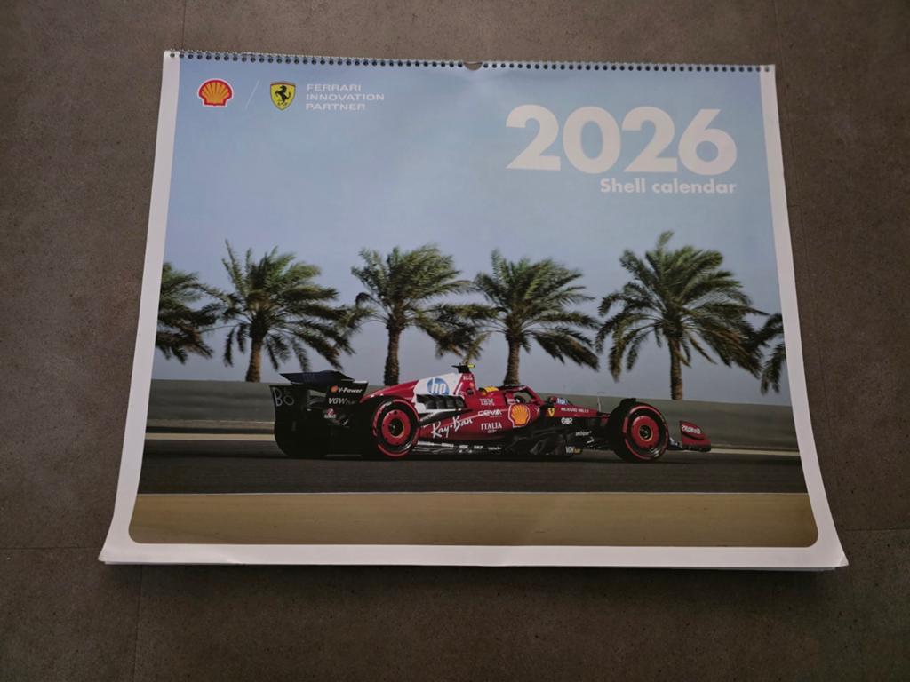 Officiële Ferrari Shell Kalender 2026 – Premium Editie, Ophalen of Verzenden, Maandkalender, Nieuw