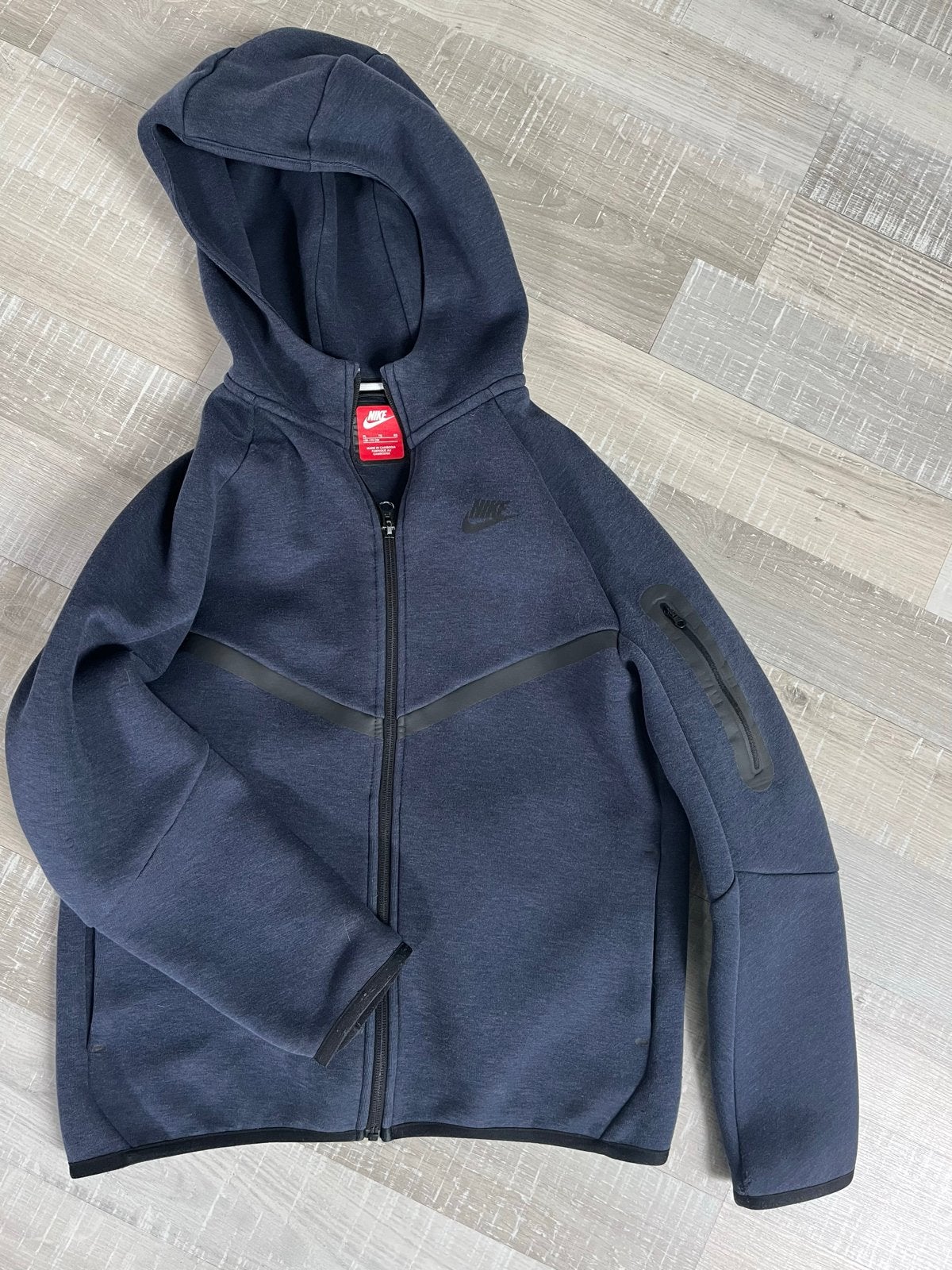 Nike Tech Fleece Hoodie - Donkerblauw kids XL, Ophalen, Zo goed als nieuw, Jongen of Meisje