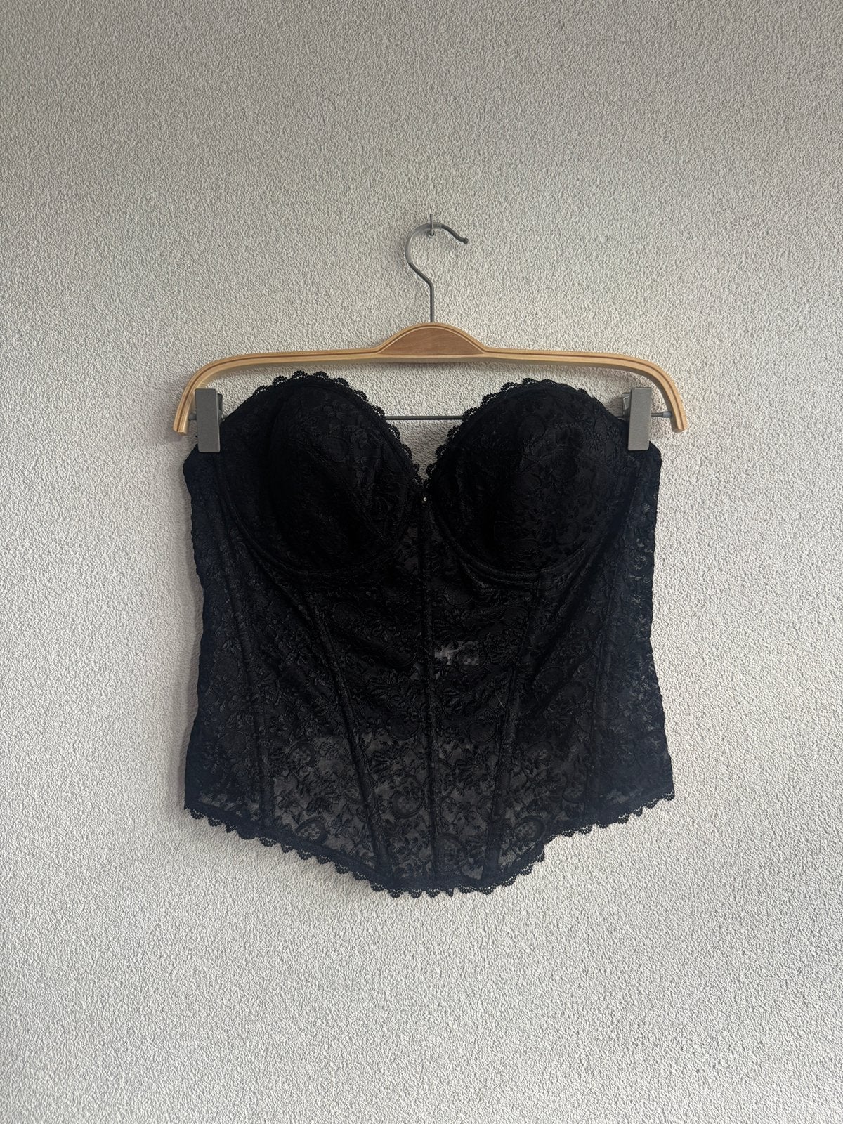 Vintage Y2K zwart doorschijnend kanten korset bustier, Kleding | Dames, Vintage, Vintage, Ophalen of Verzenden, Body of Korset