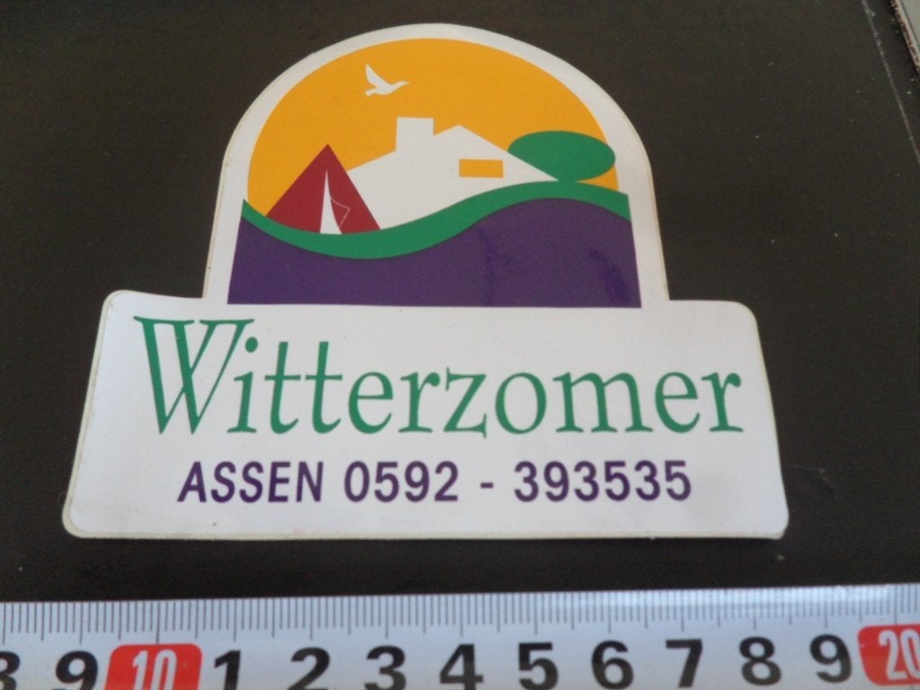 sticker Assen WITTERZOMER 0592-393535 *, Ophalen of Verzenden, Zo goed als nieuw